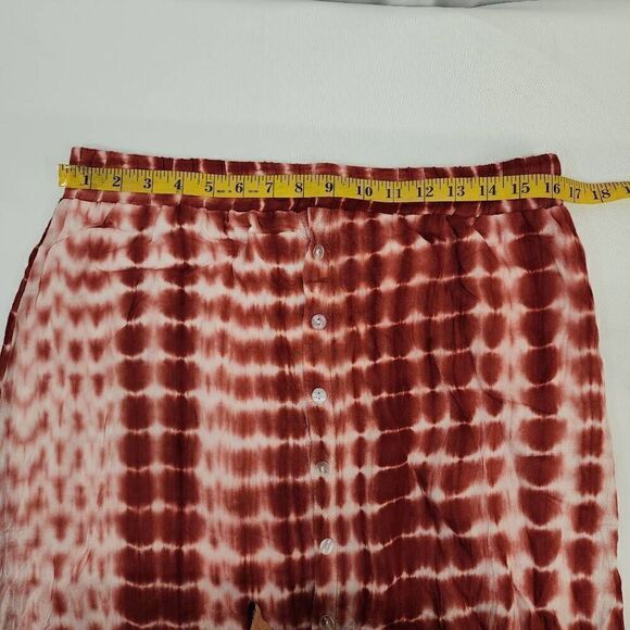 PRETTYGARDEN Size Large Women’s Bohemian Tie Dye Print Long Skirts Button Down H - Picture 5 of 9